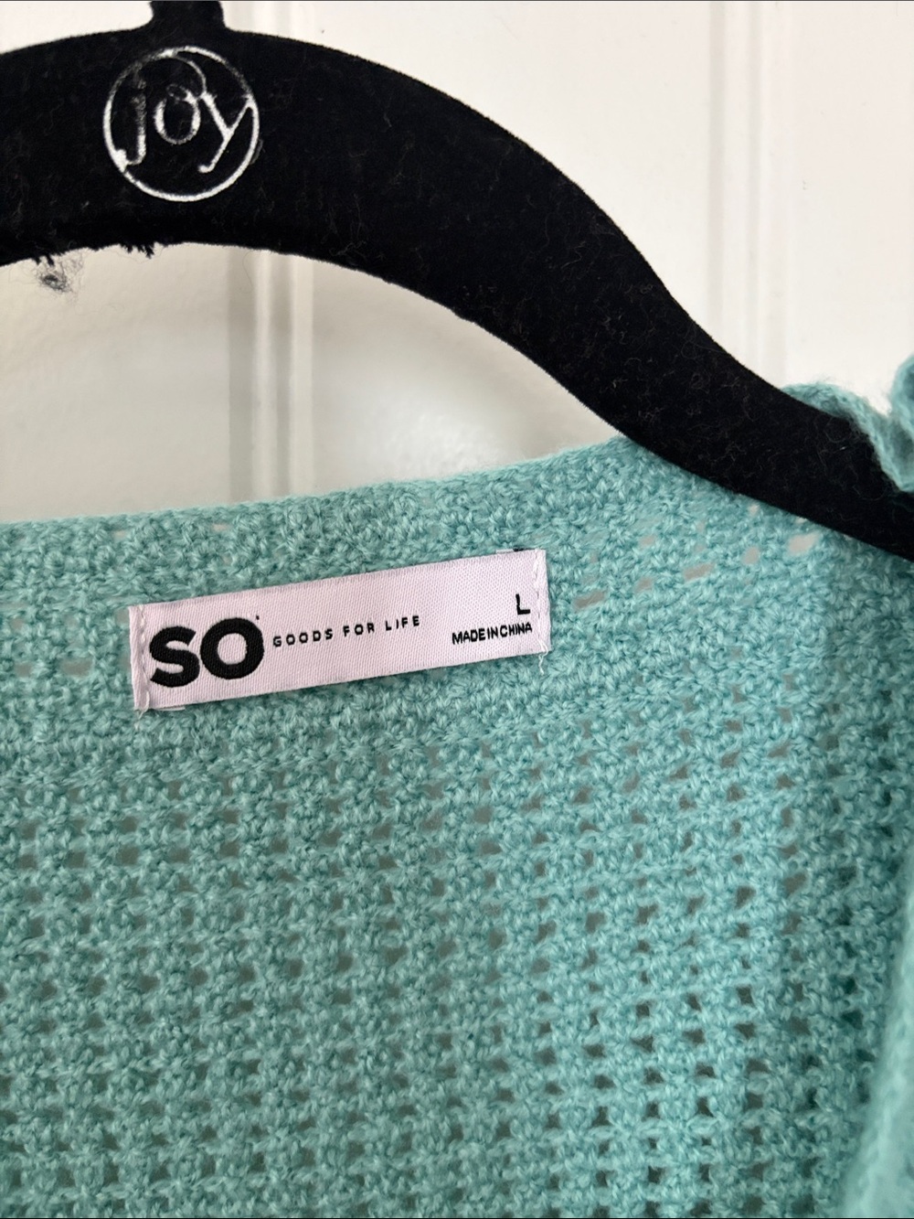 SO Mint Green Crochet Button-Front Cardigan - Picture 2 of 2